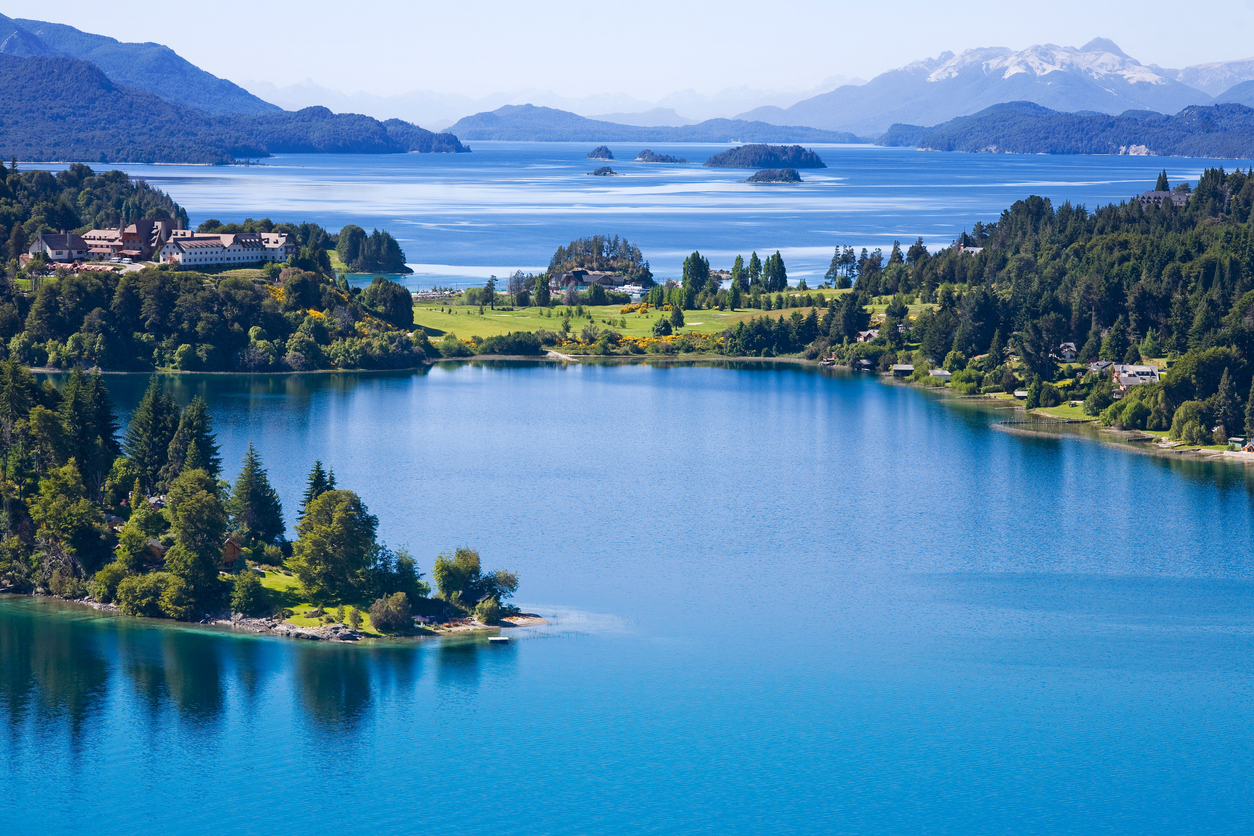 Overhead view of San Carlos de Bariloche, Argentina