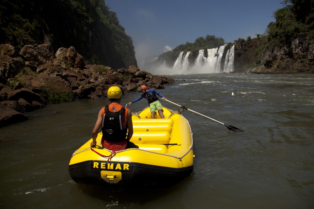 Canoeing on the Iguazu river