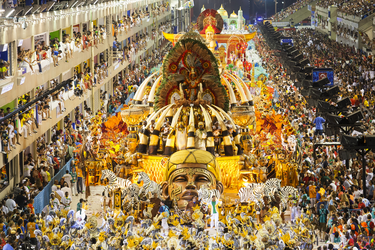 Samba School presentation in Sambodrome in Rio de Janeiro carnival