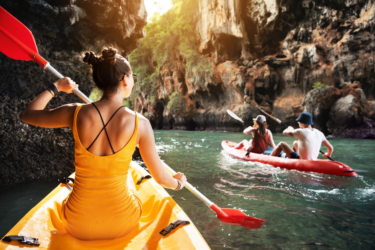 Tropics sea kayaking with friends