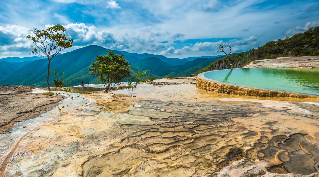 Hierve el Agua, natural rock formations in the Mexican state of Oaxaca